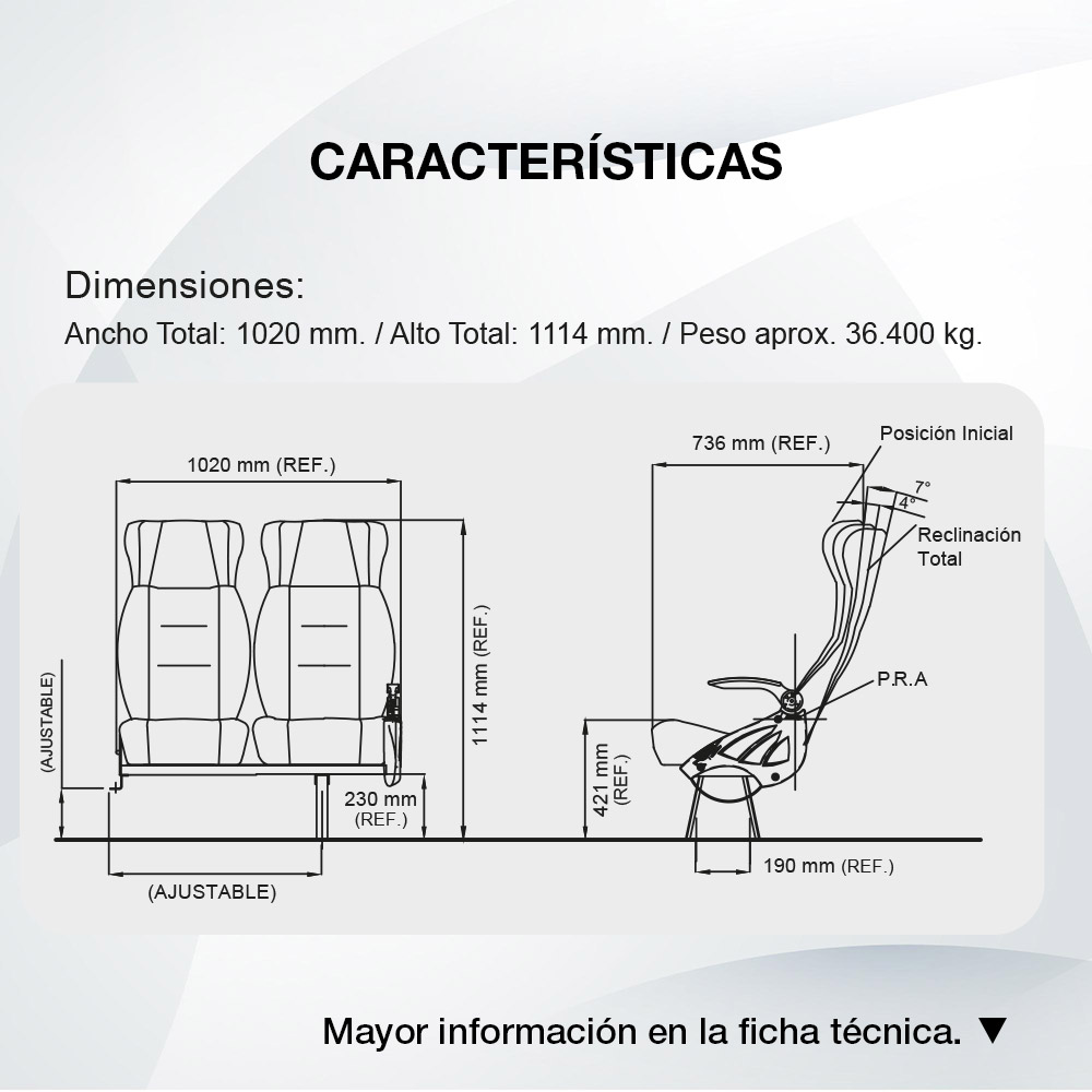 Diagrama Asiento Titán Plus